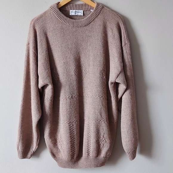 Intini L'uomo Other - Vintage INTINI L'UOMO  Men's Crew Neck Knit Sweater Cable Coogi Pullover Size XL